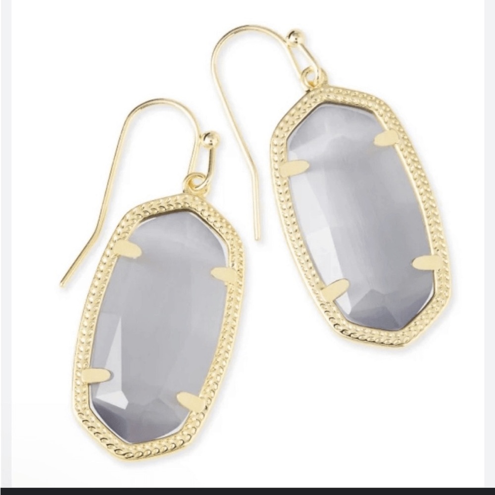 Kendra Scott blue grey drop earrings